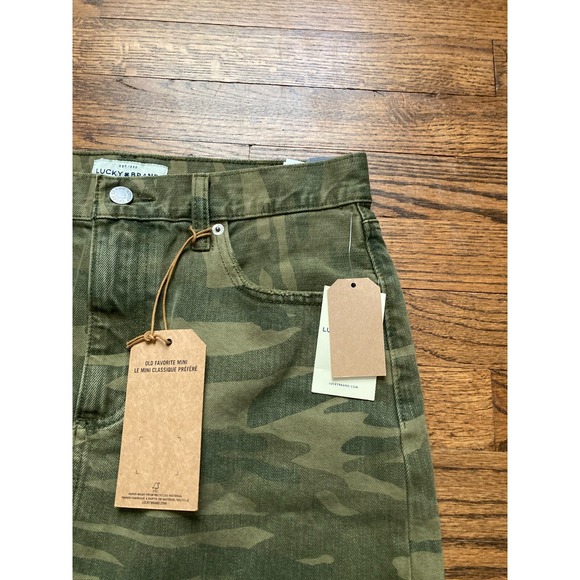 NEW Lucky Brand Skirt Womens Sz 6/28 Camo Denim Button Old Favorite Mini NWT - Picture 3 of 10